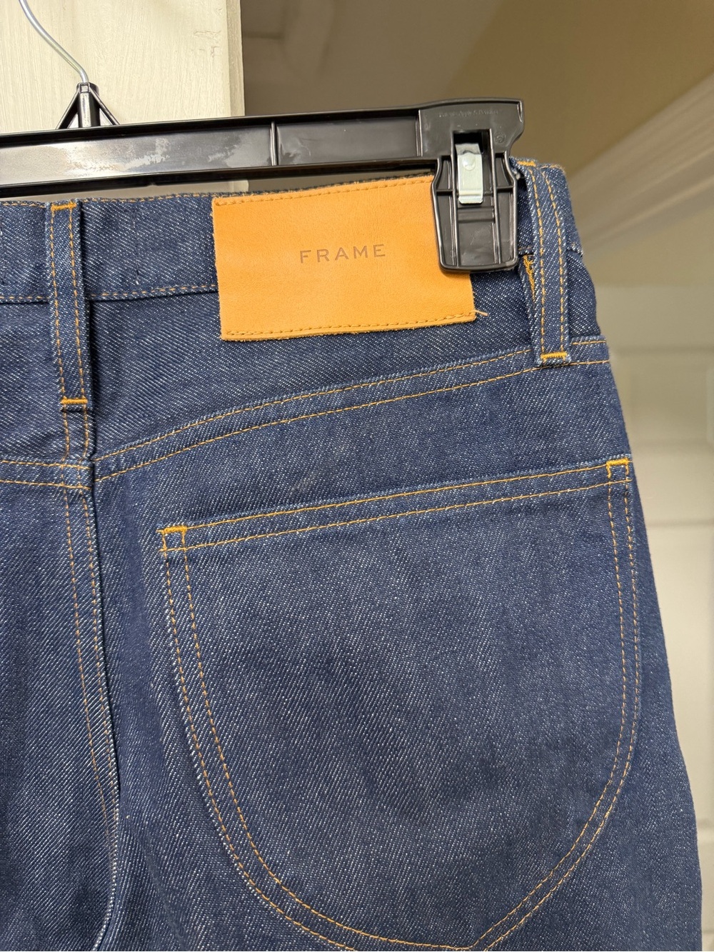 FRAME Le Italien Barrel Jeans Rinse Dark Wash Cotton Denim Size 26 - Picture 5 of 12